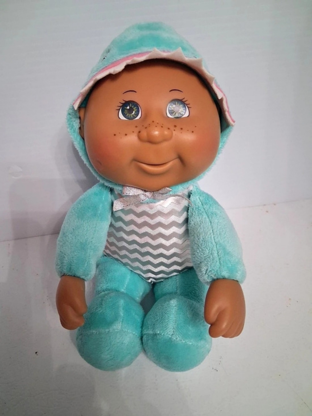 Cabbage Patch Kids Cuties Shark Plush Blue Hooded Baby Doll Toy